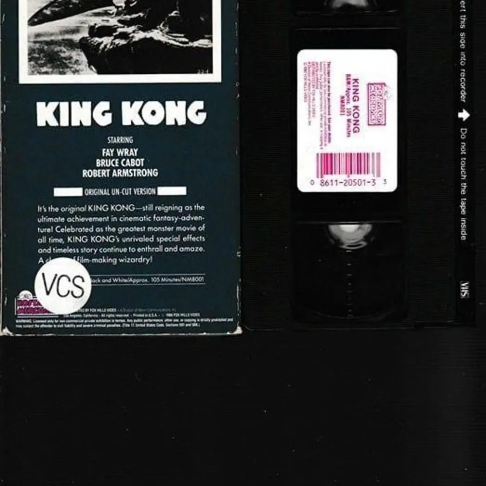 King Kong Original VHS Faye Wray Used Movie‎